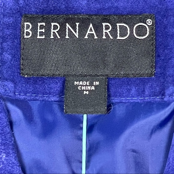 Bernardo Purple Suede Blazer Medium - Picture 5 of 13